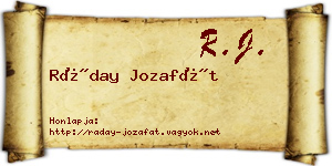 Ráday Jozafát névjegykártya